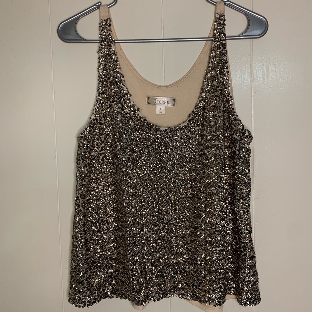Sequin tank top